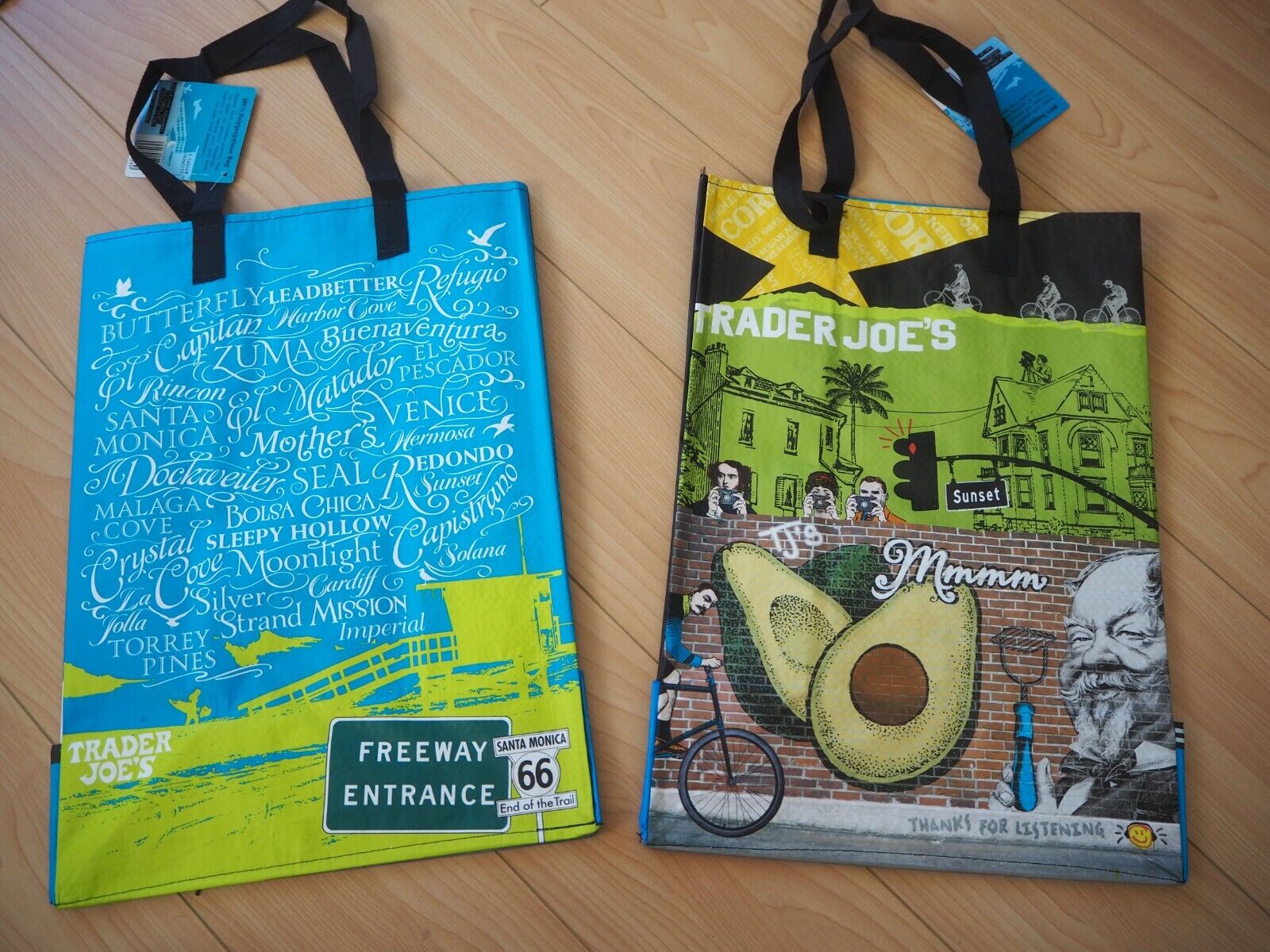 Trader Joe's Reusable Canvas Shopping Bag Pickles Print Grocery Eco Bag  ⚡LIMITED